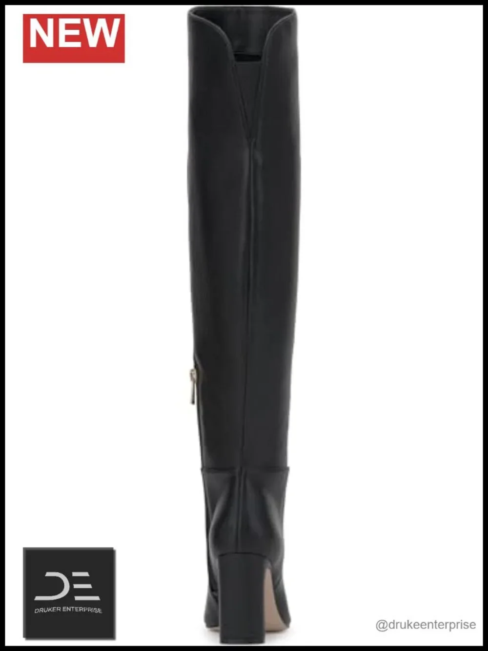 Wide Calf Faux Leather Over-the-Knee Boots 3.3in Heel
